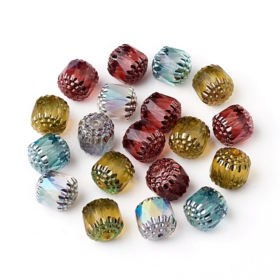 Electroplated Czech Glass Beads GLAA-G077-28A-1