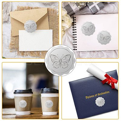 34 Sheets Silver Foil Embossed PET Picture Sticker DIY-WH0528-020-1