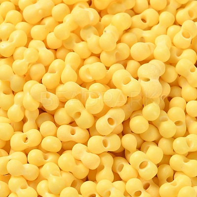 Rubberized Style Glass Seed Beads SEED-Z003-01H-1