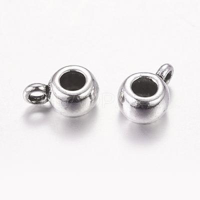 Tibetan Silver Alloy Tube Bails X-AB017H-NF-1