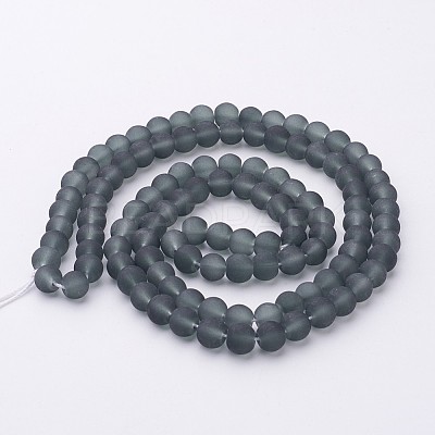 Baking Paint Transparent Glass Bead Strands X-GLAA-S031-8mm-12-1