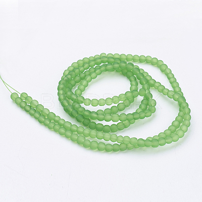 Baking Paint Transparent Glass Bead Strands X-GLAA-S031-4mm-34-1