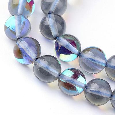 Synthetic Moonstone Beads Strands G-R375-10mm-B03-1