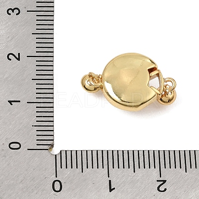 Brass & Natural Shell & Synthetic Turquoise Magnetic Clasps KK-C066-21G-1