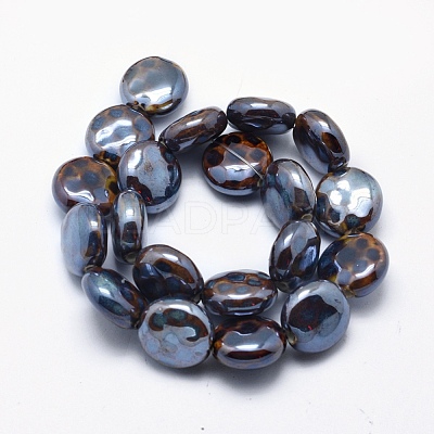 Eco-Friendly Glazed Porcelain Beads PORC-P027-B02-1