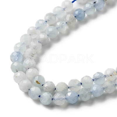 Natural Aquamarine Beads Strands G-E411-19E-4mm-1