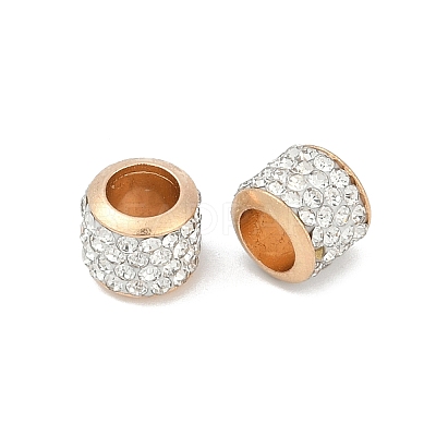 Alloy Rhinestone Clay Pave Beads ALRI-D300-01G-03-1