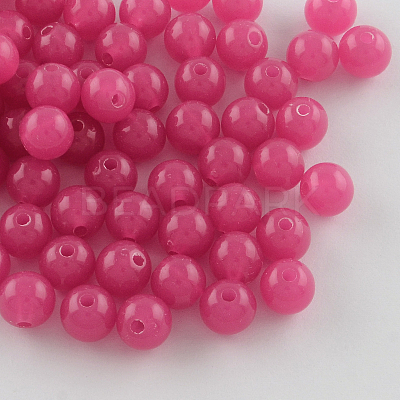 Imitation Jade Acrylic Beads SACR-S188-12mm-04-1