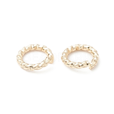 Brass Twisted Open Jump Rings X-KK-WH0060-02B-G-1