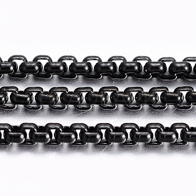 304 Stainless Steel Venetian Chains/Box Chains CHS-H016-02B-10M-1