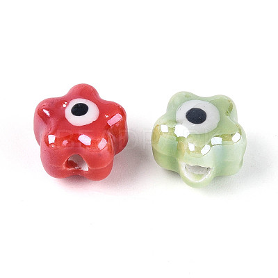 Handmade Porcelain Ceramic Beads LAMP-B021-05C-01-1