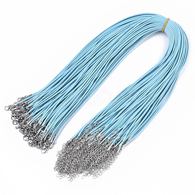 Waxed Cotton Cord Necklace Making MAK-S032-1.5mm-B08-1