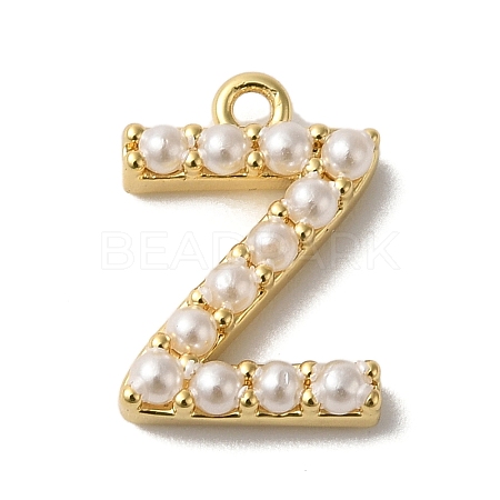 Plastic Imitation Pearl Pendants KK-P230-17G-Z-1