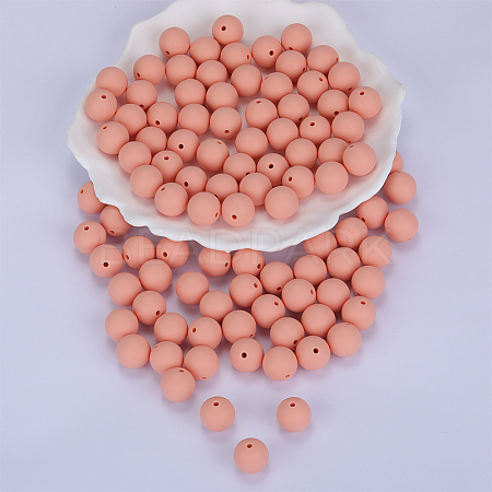 Round Silicone Focal Beads SI-JX0046A-84-1