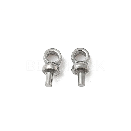 304 Stainless Steel Cup Pearl Peg Bails Pin Pendants STAS-L300-004A-P-1