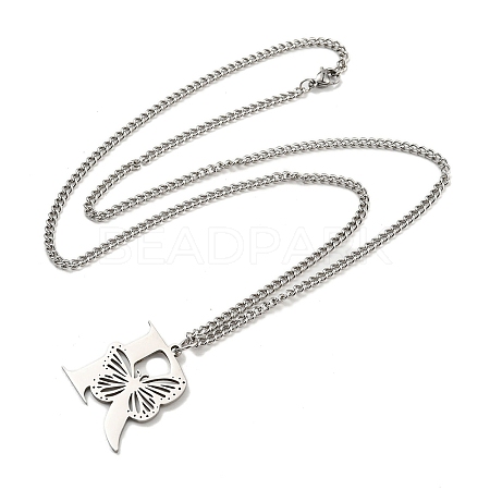 201 Stainless Steel Necklace NJEW-Q336-01R-P-1