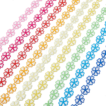 9 yards 9 colors Polyester Lace Trim CLOV-HY0001-01-1