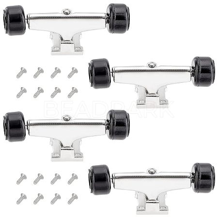 Plastic & Aluminum Alloy Skateboard Bracket Bearing Wheel AJEW-FG0001-76B-1