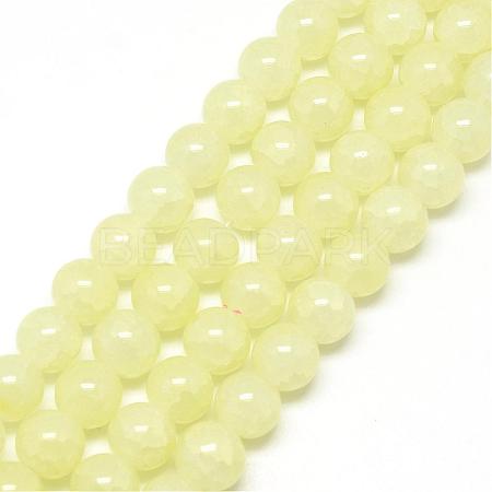 Baking Paint Crackle Glass Bead Strands DGLA-Q023-8mm-YS3-1