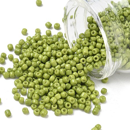 8/0 3mm Baking Paint Glass Seed Beads Loose Spacer Beads X-SEED-S002-K9-1