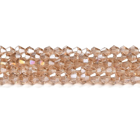 Transparent Electroplate Glass Beads Strands EGLA-A039-T2mm-B12-1