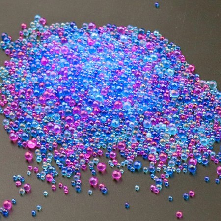 AB Color Plated 3D Nail Art Glass Mini Ball Beads MRMJ-WH0064-40D-1
