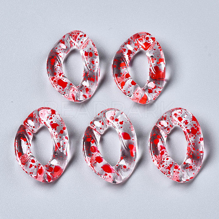 Transparent Spray Paint Acrylic Linking Rings TACR-Q276-001D-1