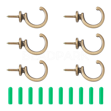 Spritewelry 16Pcs 2 Style Zinc Alloy Hook Hanger FIND-SW0001-04AB-1