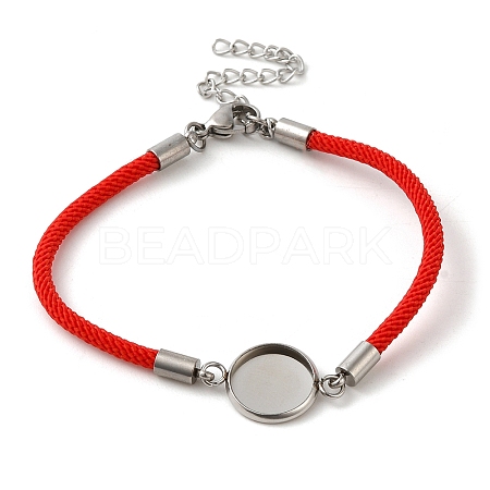 Milan Cord & 304 Stainless Steel Bracelets Making MAK-H004-02C-P02-1