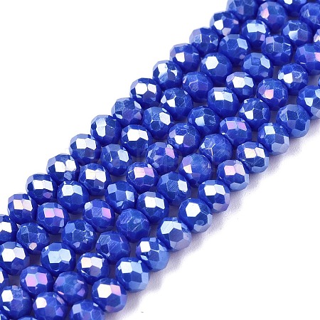 Electroplate Glass Beads Strands LS-EGLA-A044-P4mm-B32-1