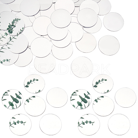   50Pcs Self-Adhesive Acrylic Mirror Wall Stickers DIY-PH0010-19-1