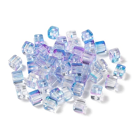 Two Tone Transparent Glass Beads GLAA-NH0001-03F-1