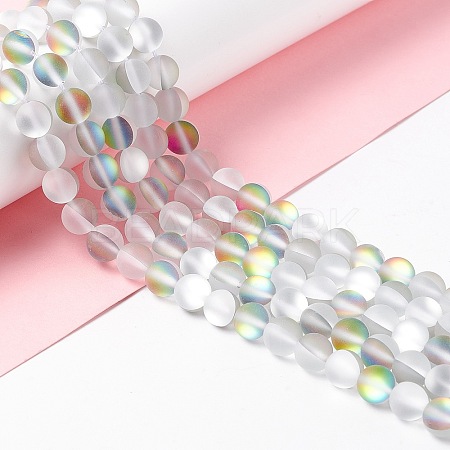 Synthetic Moonstone Beads Strands G-E573-01B-14-1