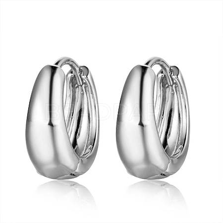 Brass Hoop Earrings EJEW-S205-JN455-1-1