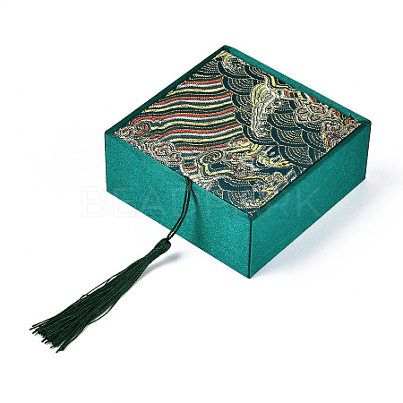 Chinese Style Wave Brocade & Satin Box PW-WG65017-03-1