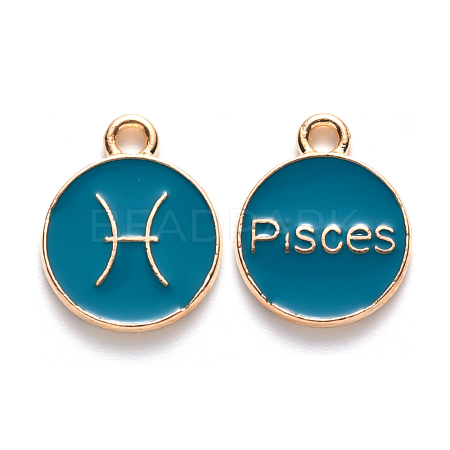 Alloy Enamel Pendants ENAM-S124-01B-05H-1