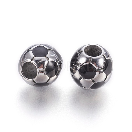 304 Stainless Steel Enamel European Beads STAS-F195-126P-1
