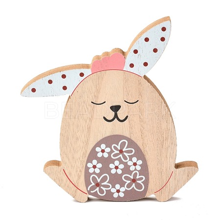 Easter Theme Natural Wood Display Decorations AJEW-P087-A02-1