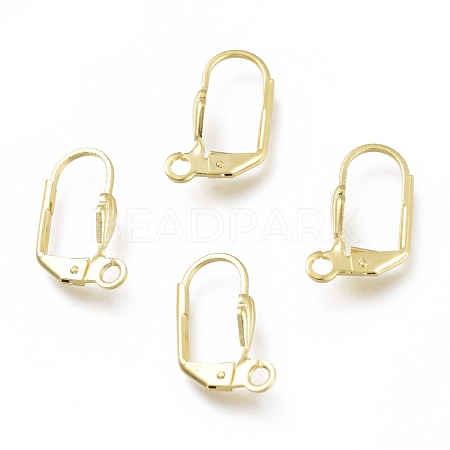 Brass Leverback Earring Findings KK-Z007-28G-1
