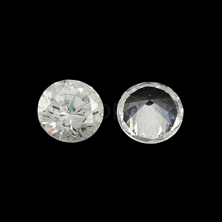 Diamond Shaped Cubic Zirconia Pointed Back Cabochons ZIRC-R004-8mm-01-1