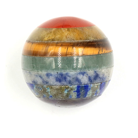 7 Chakra Gemstone Sphere Ball CHAK-PW0001-060C-1