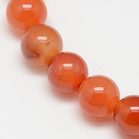 Natural Carnelian Beads Strands G-N0006-10mm-17-1