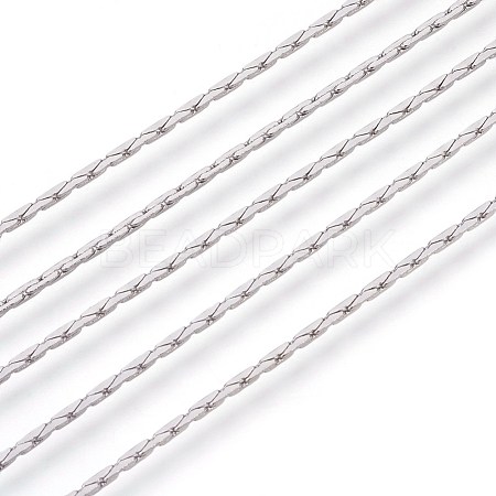 Non-Tarnish 3.28 Feet 304 Stainless Steel Boston Link Chains X-CHS-L017-13B-1