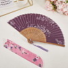 1Pc Bamboo & Silk Folding Fan AJEW-CN0003-91A-3