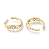 Brass Micro Pave Clear Cubic Zirconia Open Heart Rings RJEW-H100-02G-2