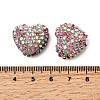 Sparkling Acrylic Heart Beads with Rhinestone Embellishment OACR-NH0001-02A-02-3