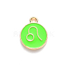 Alloy Enamel Pendants X-ENAM-S124-01A-06G-2