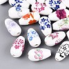 Printed Handmade Porcelain Beads PORC-N014-06A-1