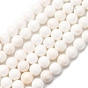 Round Natural Magnesite Beads Strands G-M138-42-A-1