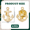 6Pcs Alloy Lapel Pin Backs JEWB-DC0001-23G-2